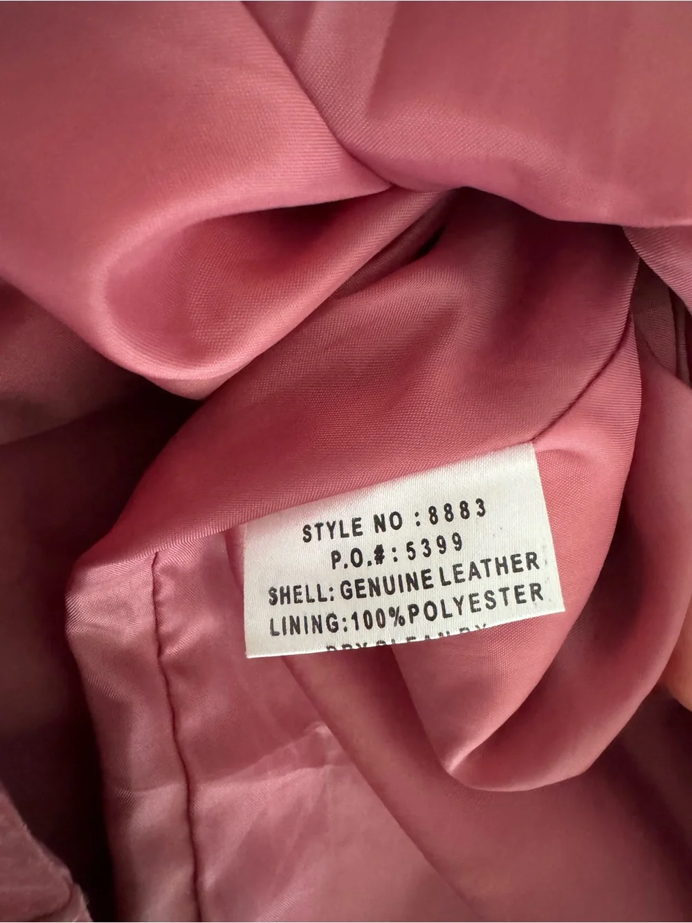 Margaret Godfrey 100% Pink Leather Suede Jacket